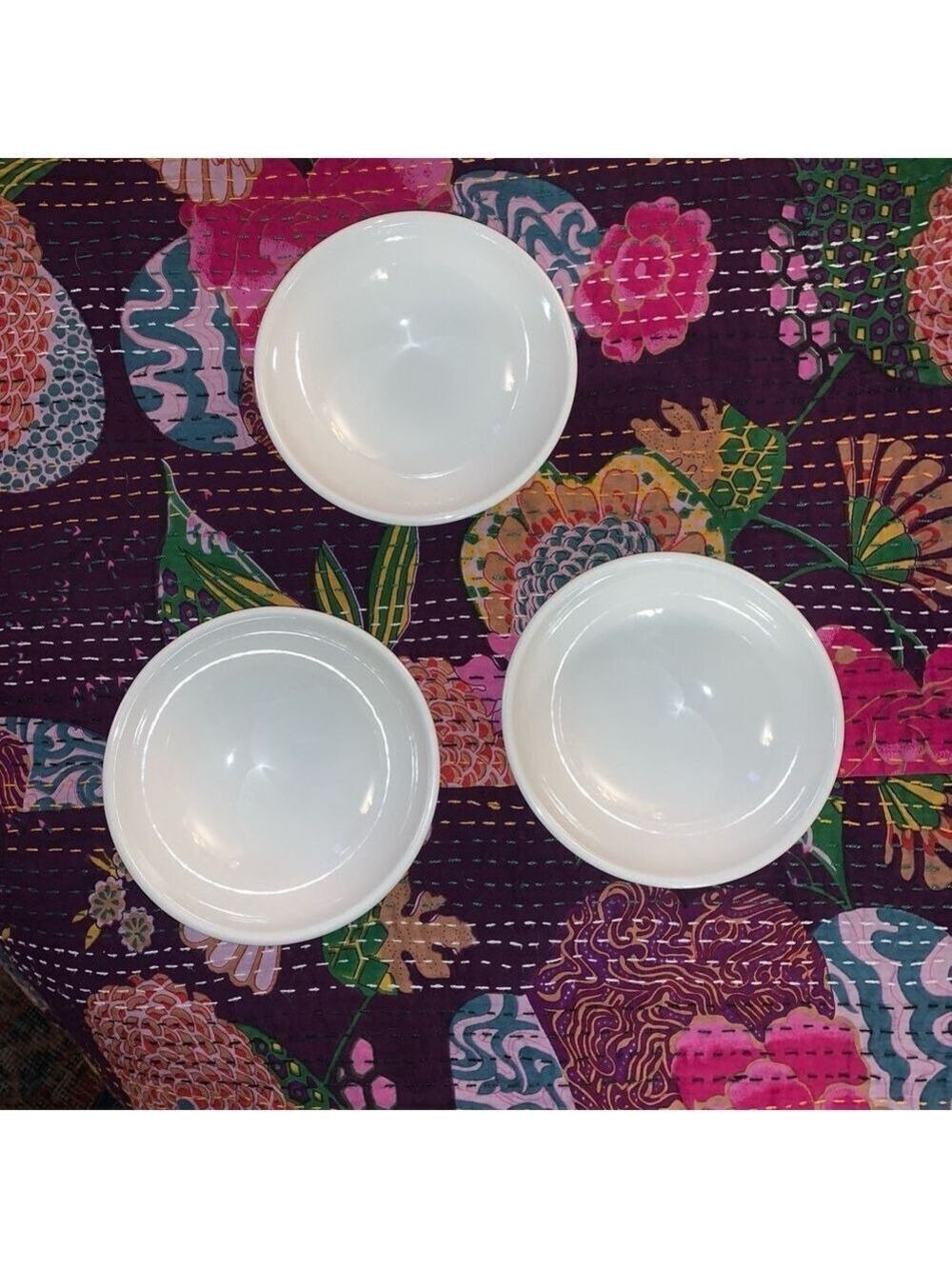Emile Henry Bowls, White, 6” by 2 “ high